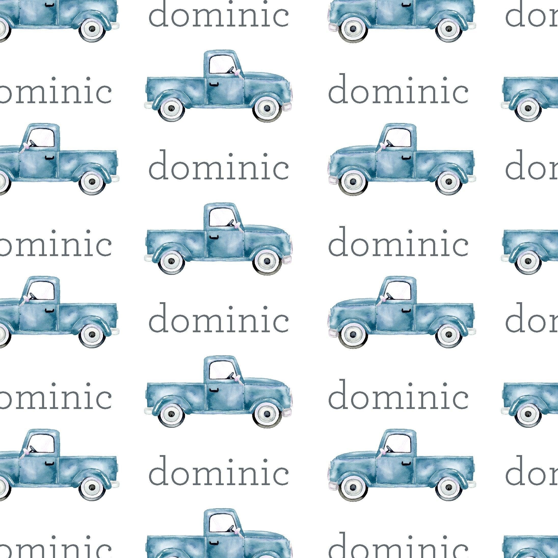 Sugar + Maple Plush Minky Fleece Personalized Blanket | Trucks