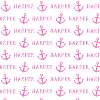 Sugar + Maple Plush Minky Fleece Personalized Blanket | Anchor