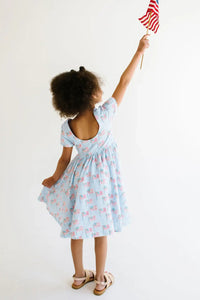 Classic Twirl in Blue Flags