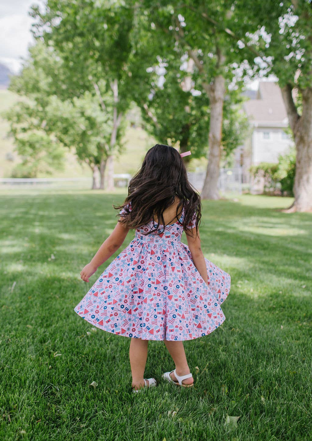 Classic Twirl Dress in Pink Celebration