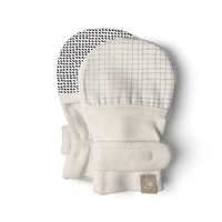 Stay On 2 Pack Baby Mitts - Storm Gray + Gridlock: 0-3M