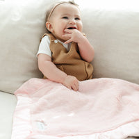 SATIN BORDER RECEIVING BLANKETS: Dainty Floral