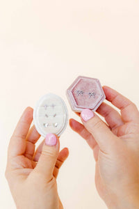 Screwback Stud Earrings - Sadie Bow Silver