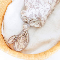 Copper Pearl Newborn Knotted Gown | Jurassic Park Fossils