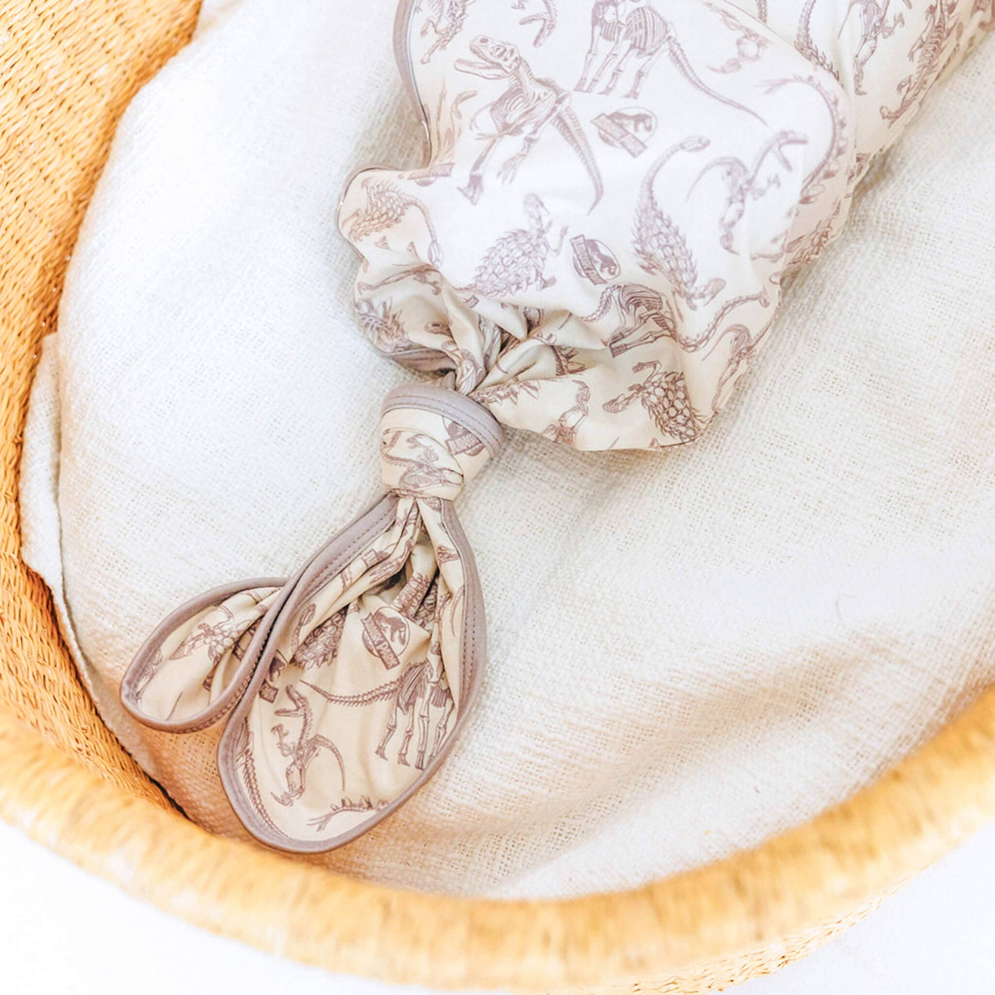 Copper Pearl Newborn Knotted Gown | Jurassic Park Fossils