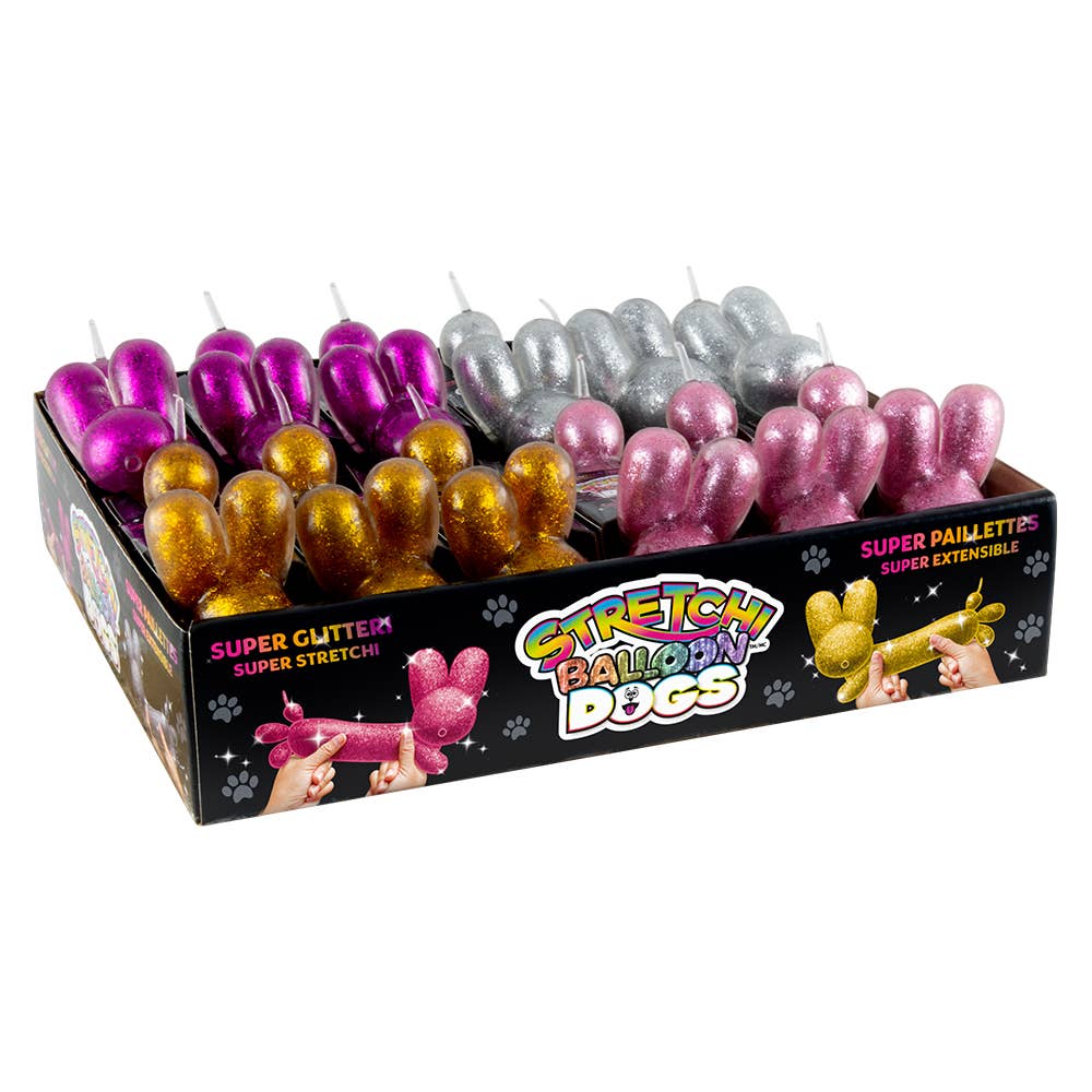 Stretchi Balloon Dog Glitter PDQ