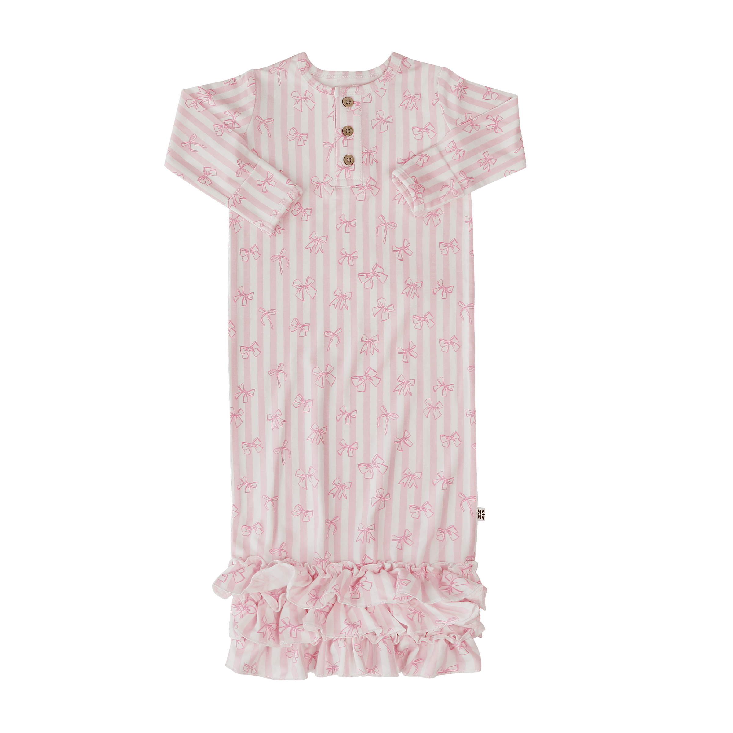 Ruffle Receiving Gown | Tie The Knot