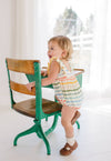 Amelia Romper in Primary Stripe