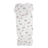 Ruffle Gown © - Roses White