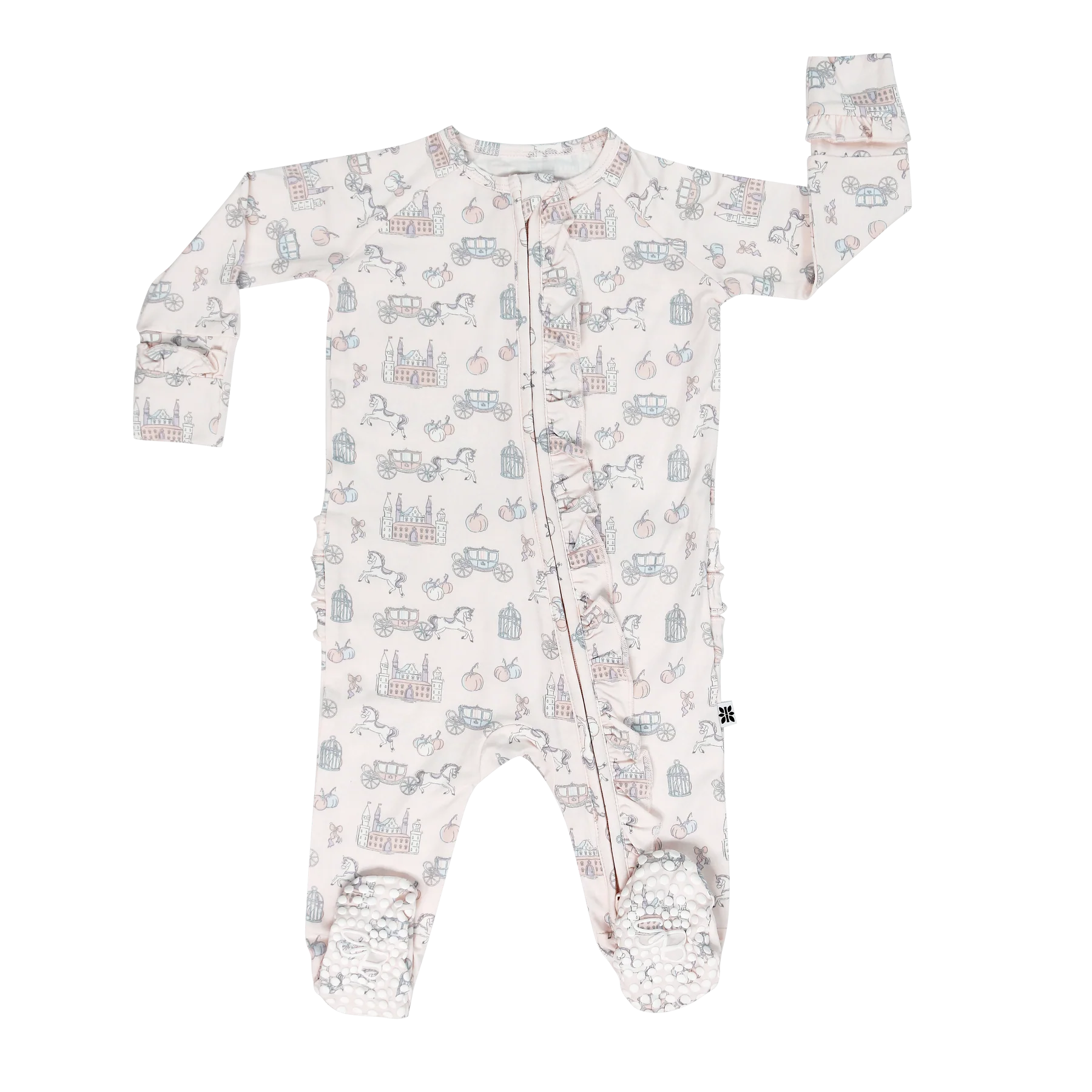 Sweet Bamboo Ruffle Footie | Fairy Godmother