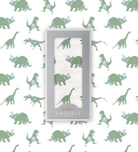 Granite Green Dinosaurs Cotton Swaddle