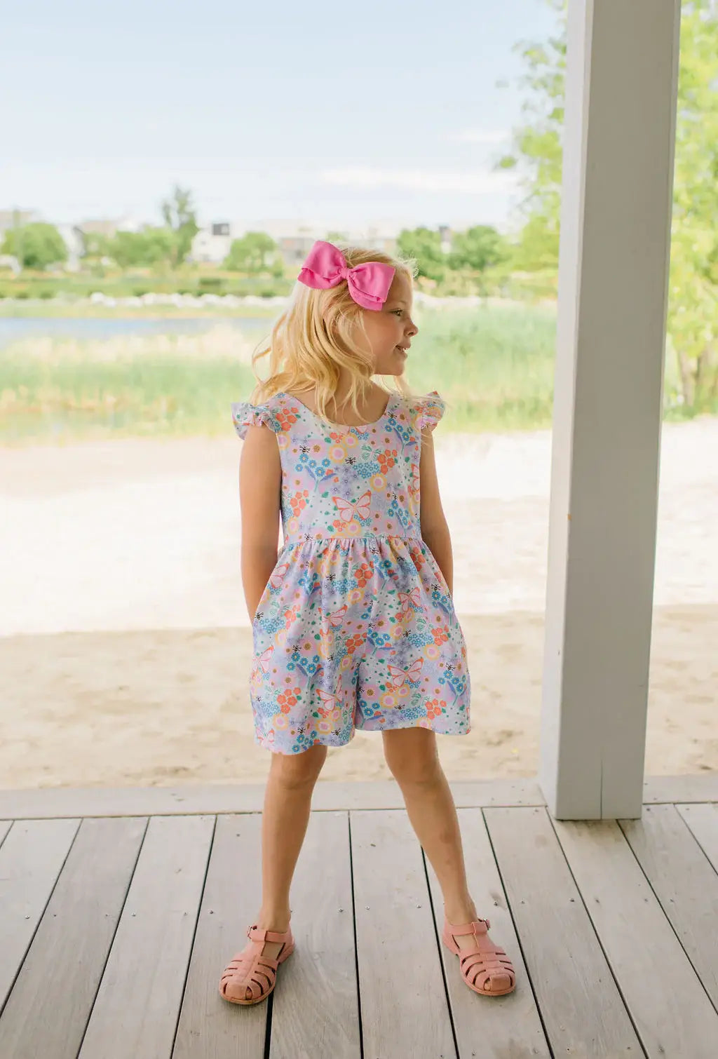 Macie Romper in Butterfly Dream