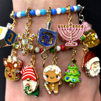 CHARM IT! Gold Swivel Gingerbread Man Charm
