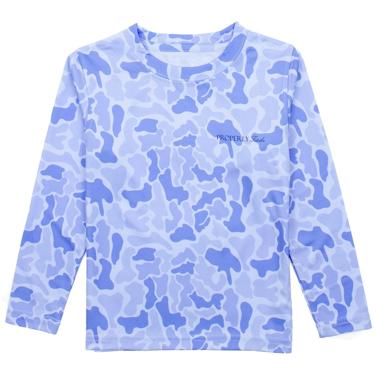 Properly Tied Boys Sportsman Performance Long Sleeve River Camo