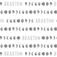 Sugar + Maple Plush Minky Fleece Personalized Blanket | Moon Phases