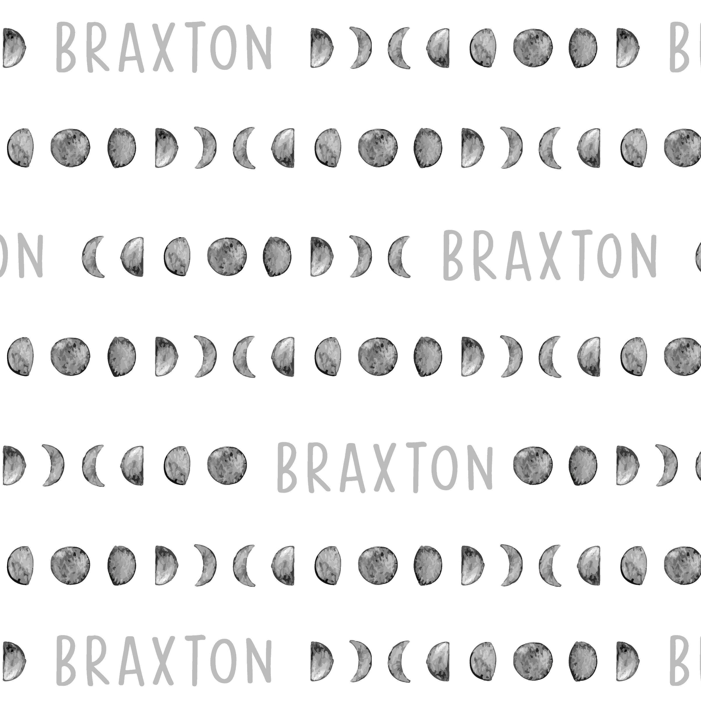 Sugar + Maple Plush Minky Fleece Personalized Blanket | Moon Phases