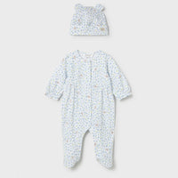 Mayoral Newborn Girl One-Piece with Hat Set | Lagoon