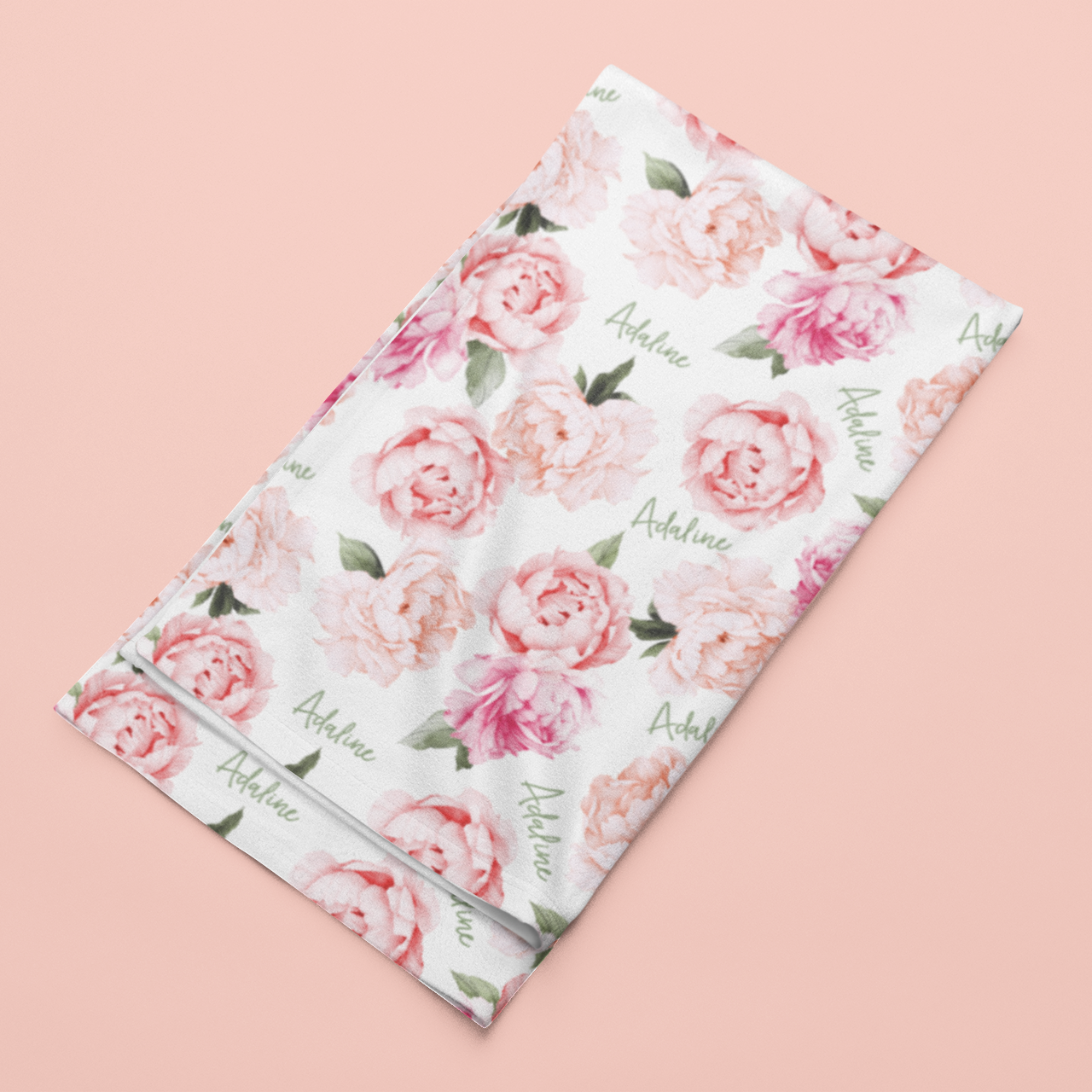 Sugar + Maple Stretchy Blanket | Peonies