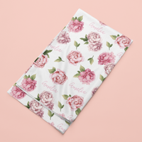 Sugar + Maple Stretchy Blanket | Peonies