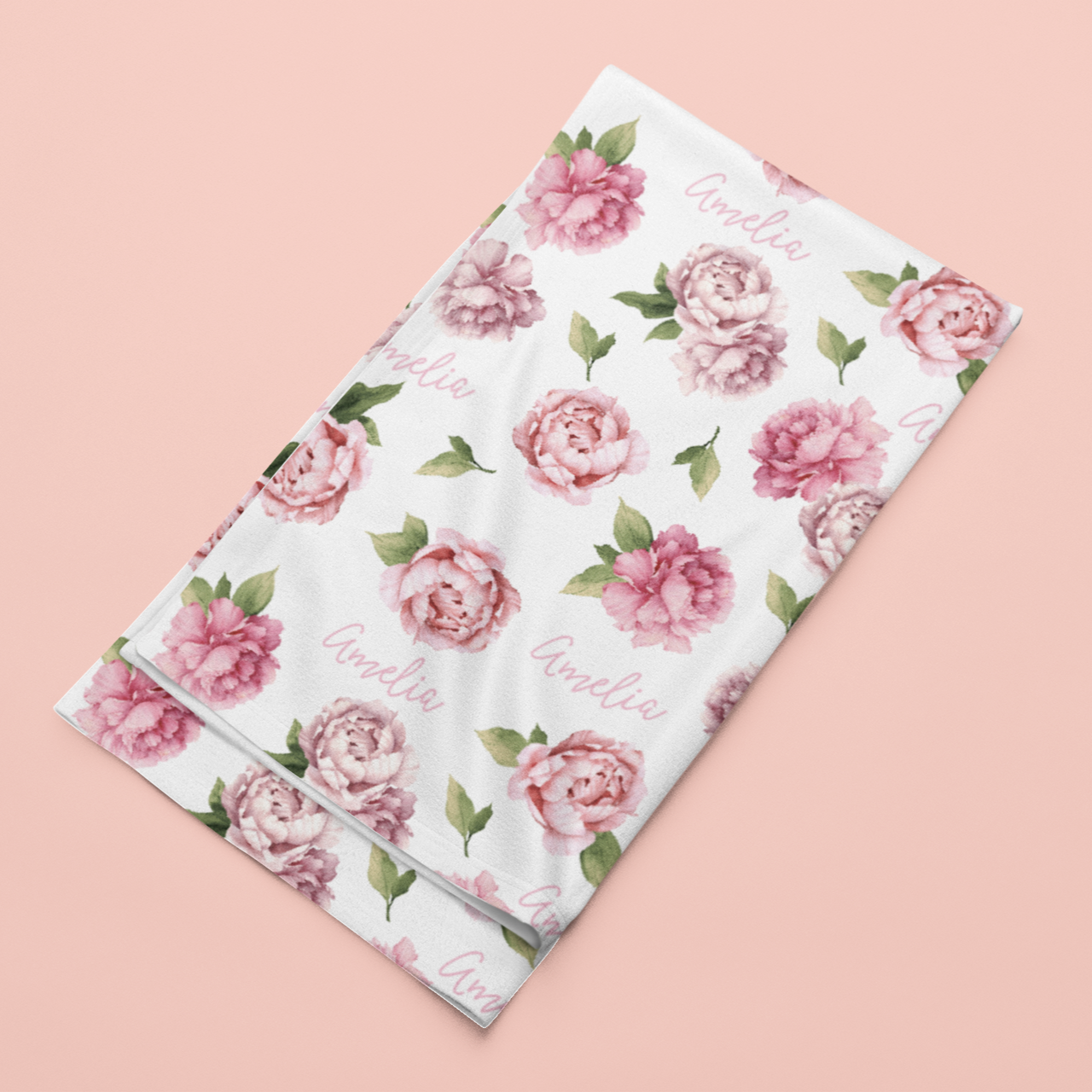 Sugar + Maple Stretchy Blanket | Peonies