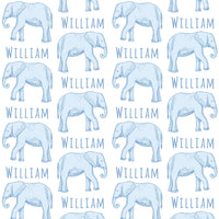 Sugar + Maple Plush Minky Fleece Personalized Blanket | Elephant