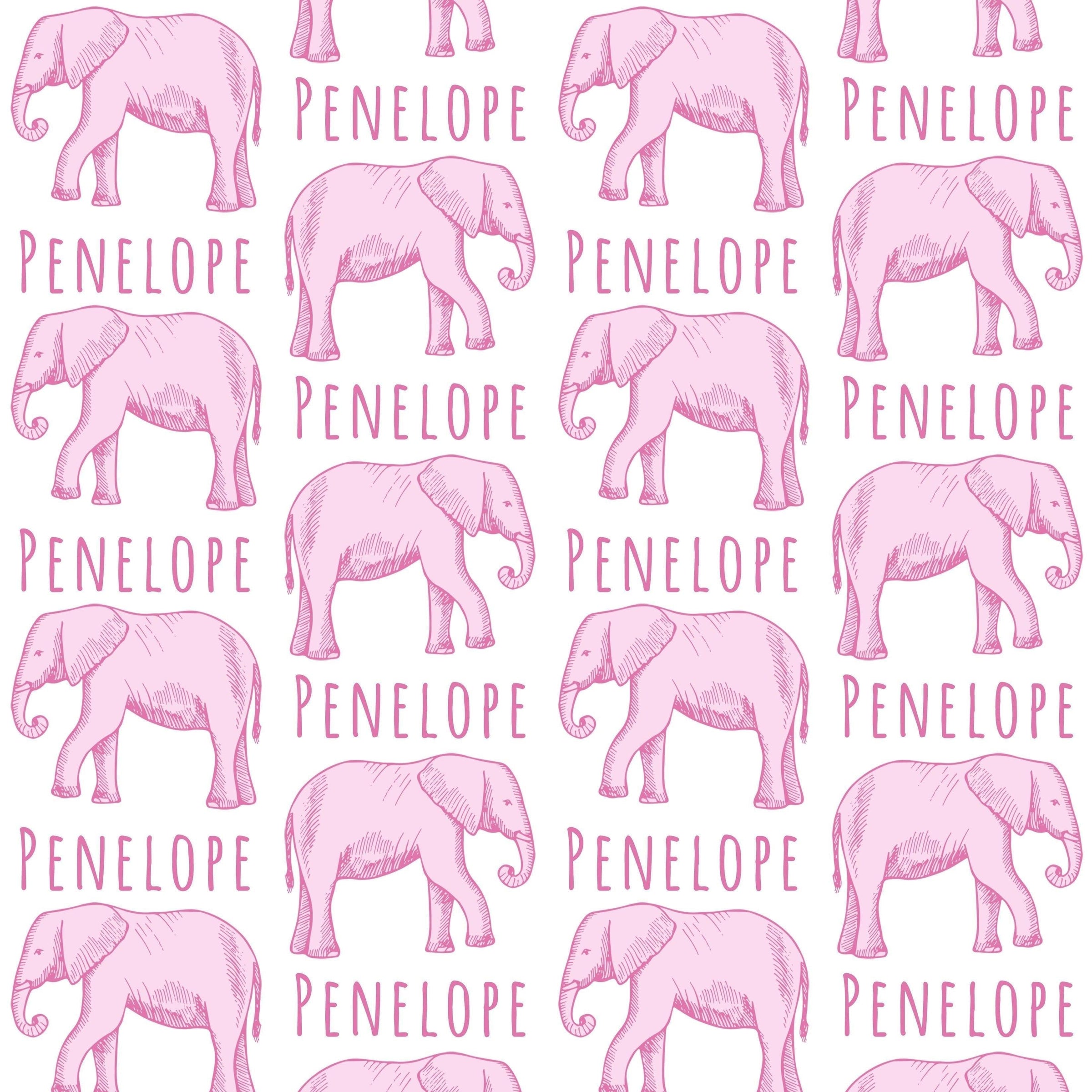 Sugar + Maple Plush Minky Fleece Personalized Blanket | Elephant