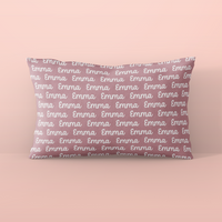 Sugar + Maple Custom Pillow | Centered Name + Repeating Name