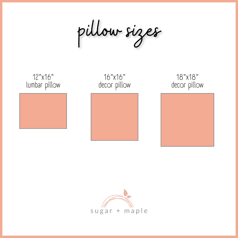 Sugar + Maple Custom Pillow | Centered Name + Repeating Name