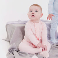 Magnetic Me Pin Dot Pink Modal Magnetic Parent Favorite Footie With Ruffles