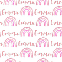 Sugar + Maple Plush Minky Fleece Personalized Blanket | Rainbow