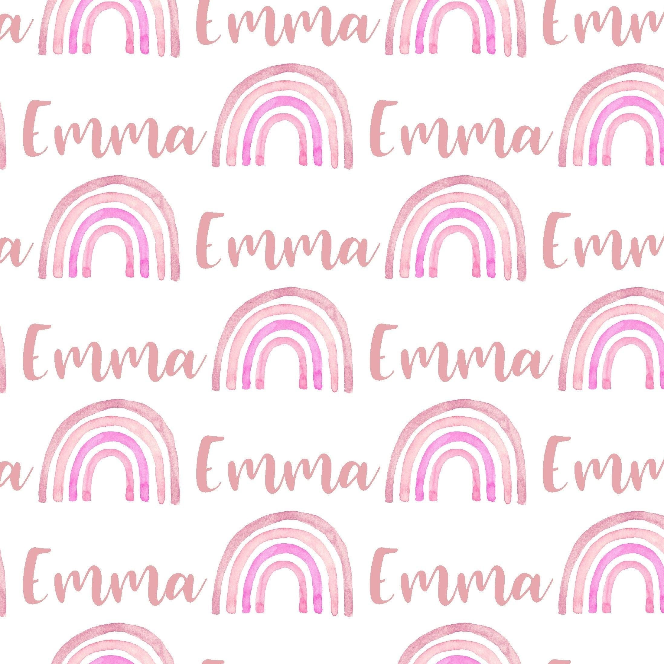 Sugar + Maple Plush Minky Fleece Personalized Blanket | Rainbow