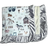 Razzle Baby On the Farm Double Plush Blanket