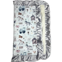 Razzle Baby On the Farm Double Plush Blanket