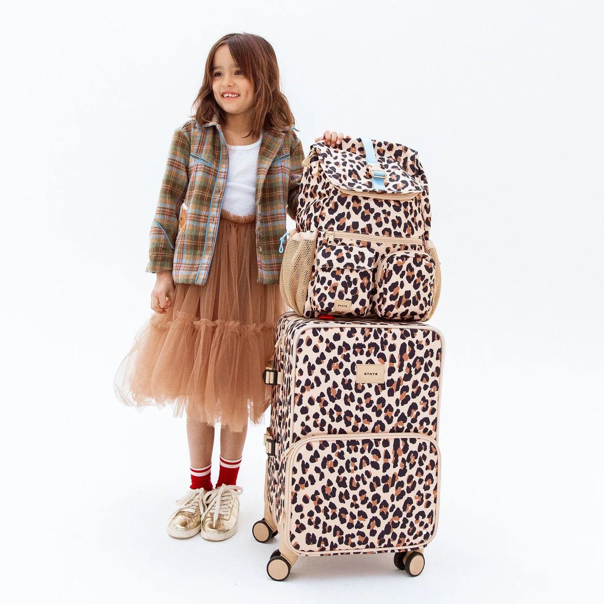 Leopard Logan Carry-On Suitcase - Baby Biz