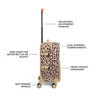 Leopard Logan Carry-On Suitcase - Baby Biz