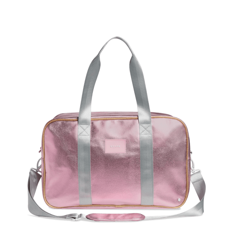 Pink & Silver Rockaway Duffle - Baby Biz