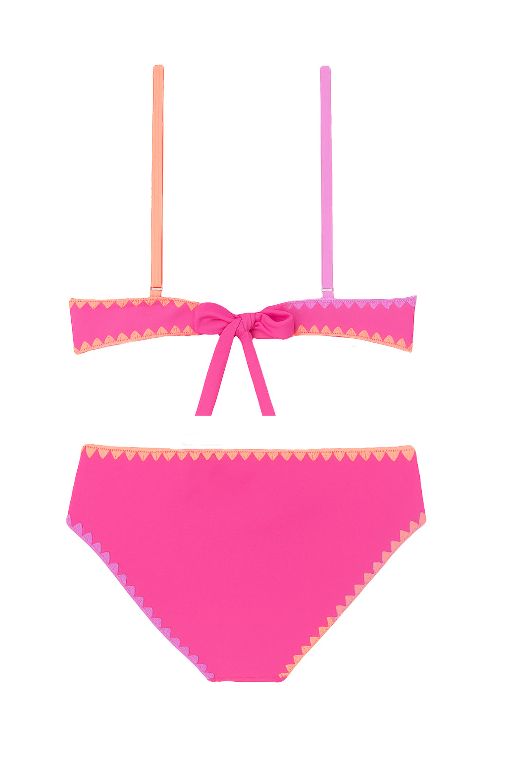 Limeapple Rani Embroidered Bikini Swimsuit | Fuchsia