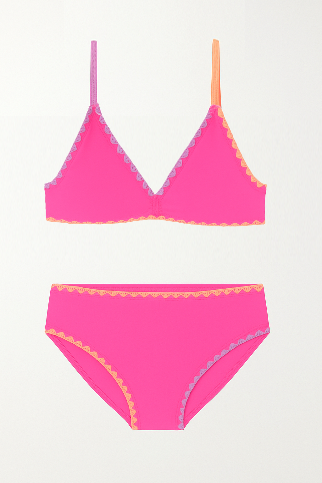 Limeapple Rani Embroidered Bikini Swimsuit | Fuchsia