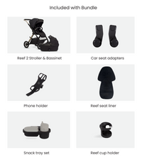 Silver Cross Reef 2 Stroller Accessory Bundle + Bassinet