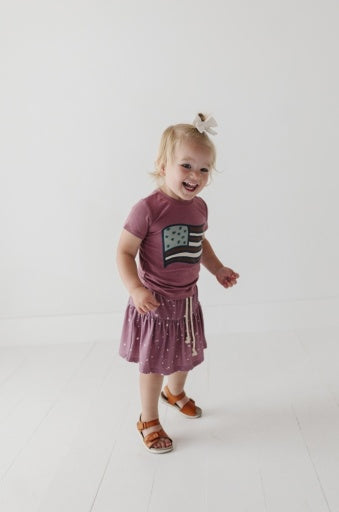 Baby Sprouts Skort | Mini Stars In Dusty Mauve