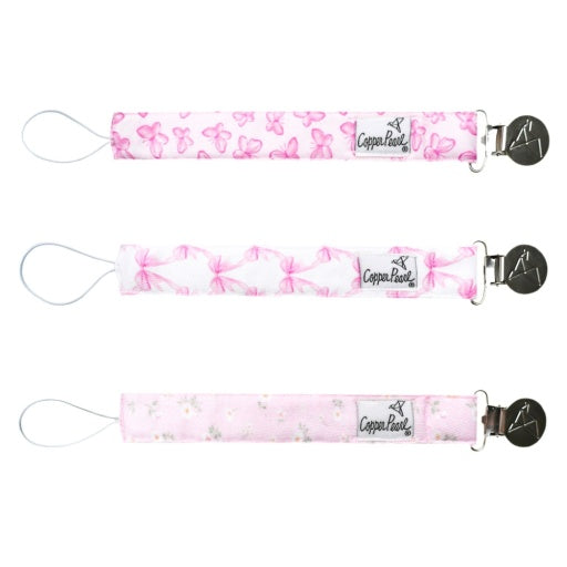 Copper Pearl Binky Clips | Bow My Gosh