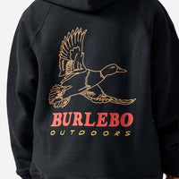 Burlebo Youth Fleece Hoodie Duck Wild | Black