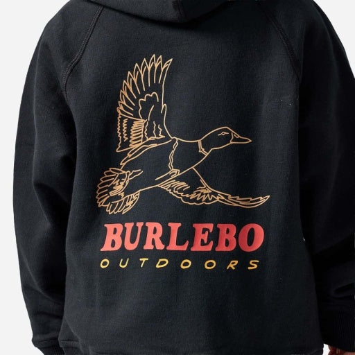 Burlebo Youth Fleece Hoodie Duck Wild | Black