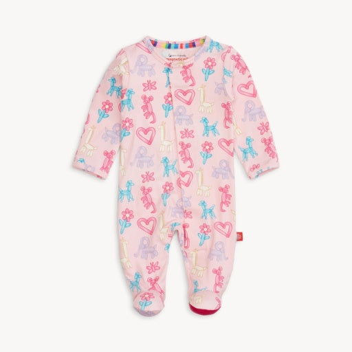 Magnetic Me Pink Party Animals Glow In The Dark Modal Footie