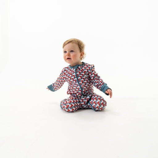 Burlebo Baby Zip Up | Texas Flags