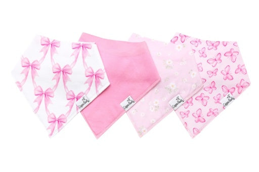 Copper Pearl 4 Pack Baby Bandana Bibs | Bow My Gosh