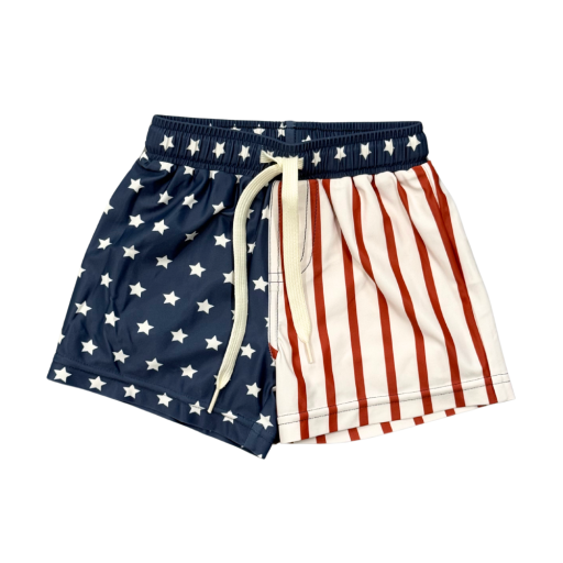 Babysprouts Clothing Company Boy's Swim Shorts | American Flag