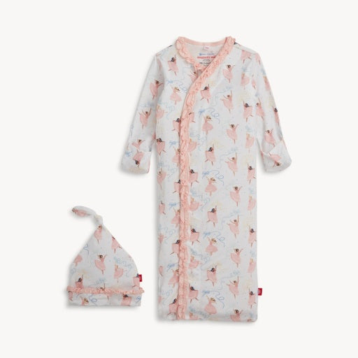 Magnetic Me Pretty Plies Modal Gown + Hat with Ruffle