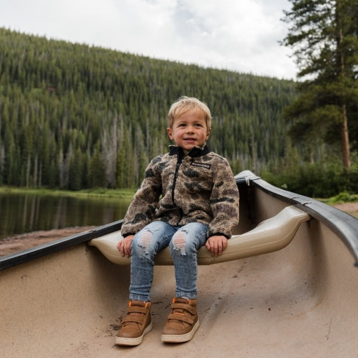 Burlebo Youth Sherpa Full Zip Jacket | Rocky Mountain Camo