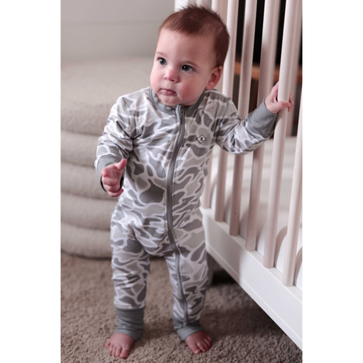 Burlebo Baby Zip Up | White Camo